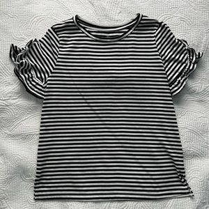 NWOT St. Johns Bay Ruffle Sleeve T-Shirt - Size M